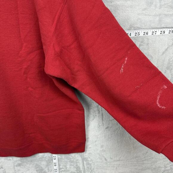 VTG 90s Russell Athletic Sweatshirts Made in USA Soild Y2K Adult Sz L Red Relax - Picture 8 of 10